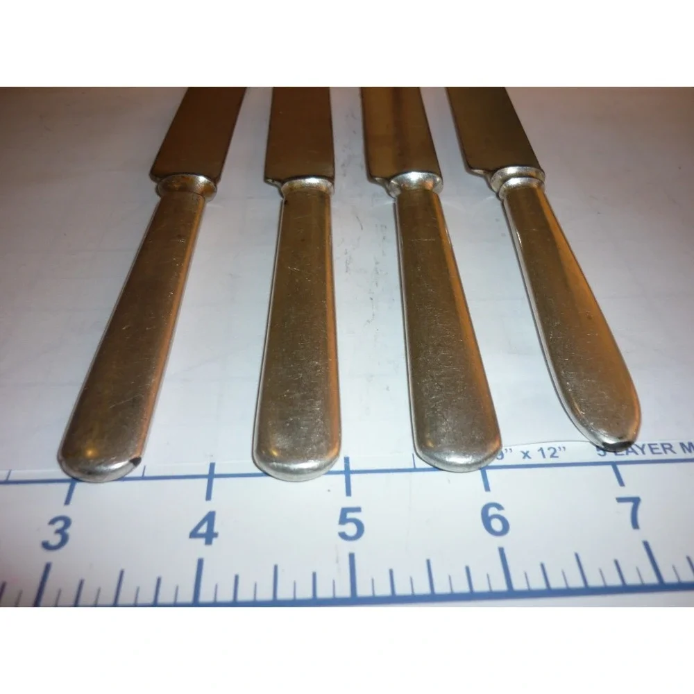 Vintage Rogers Hamilton silver plate‎ Dinner knives set of 4